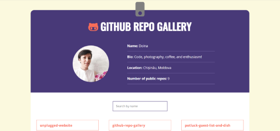 GitHub Repo Gallery